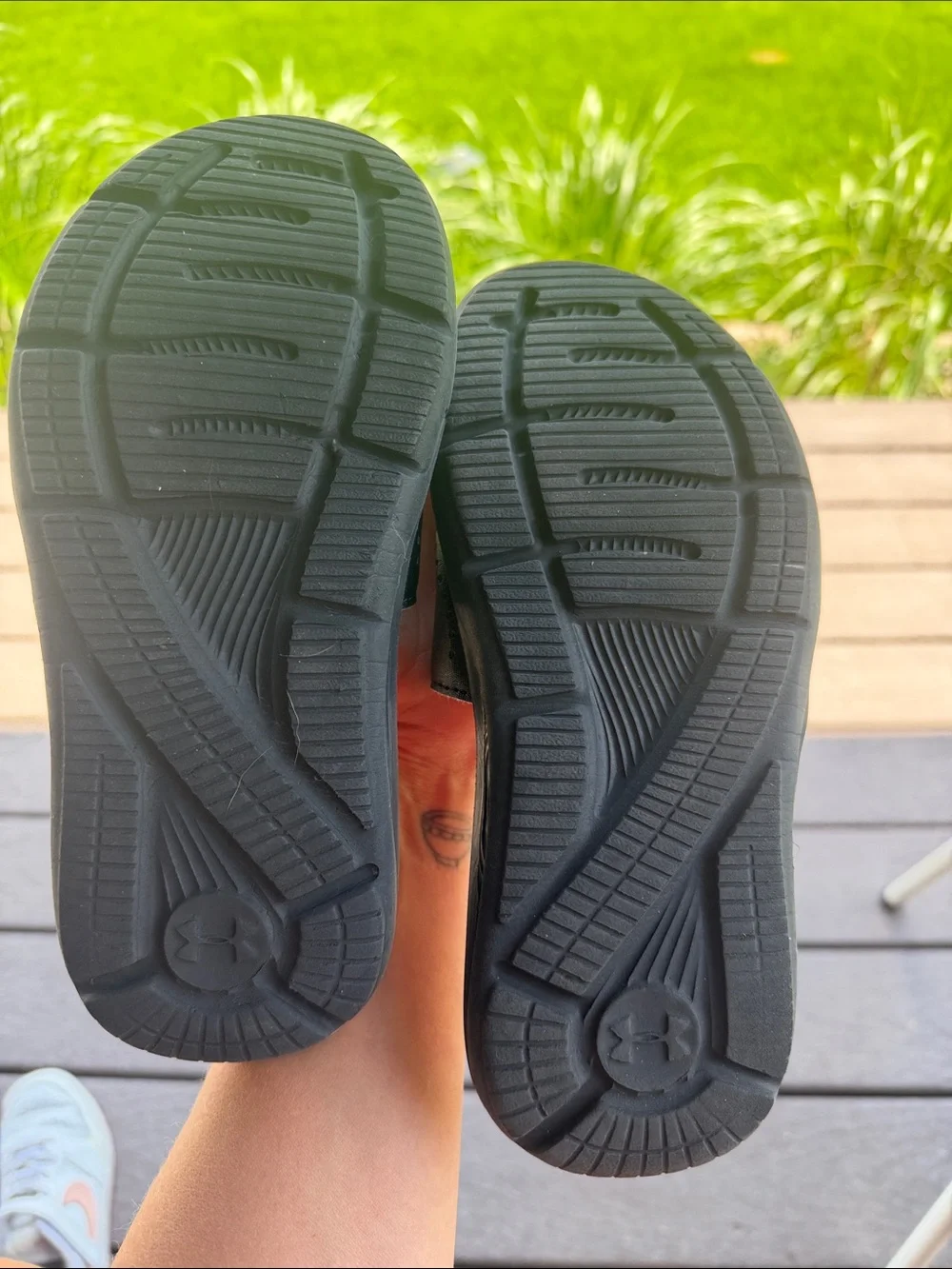 Under Armour Kids Black Slides with Bright Pink Footbed
